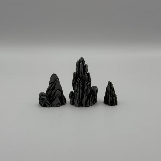 Miniatur-Felsenset (4-teilig) – Dekorative Felsformation aus Resin für Aquarien & Landschaftsgestaltung