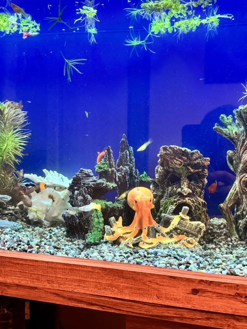 🐙 Aquarium-Deko "Krakenstatue" – Auffälliges Harz-Ornament für Aquarium &amp; Terrarium